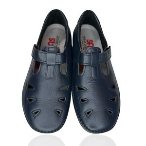 New SAS Women's Shoes Roamer Navy EZ Strap 8 WW Tripad Comfort Leather USA‎ Made